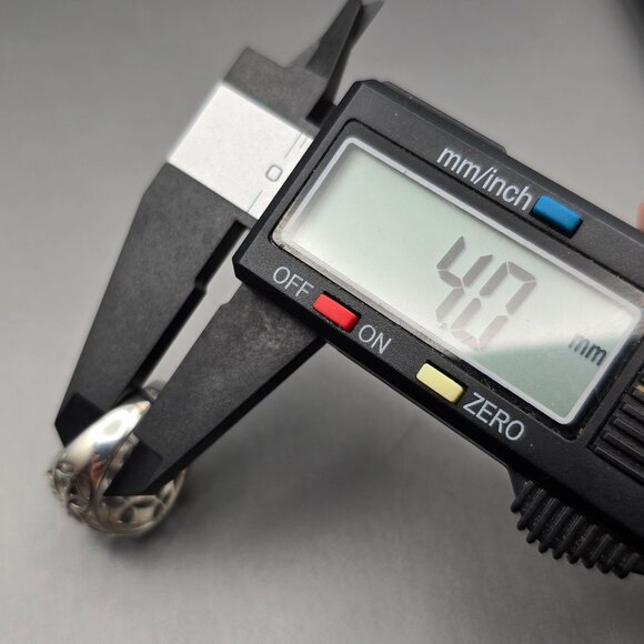 NF Sterling Silver Dome Ring Size 7 Star Cutouts Thailand Latticework 5.09g - Picture 6 of 9